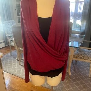 Mesh & Lace M wrap sweater